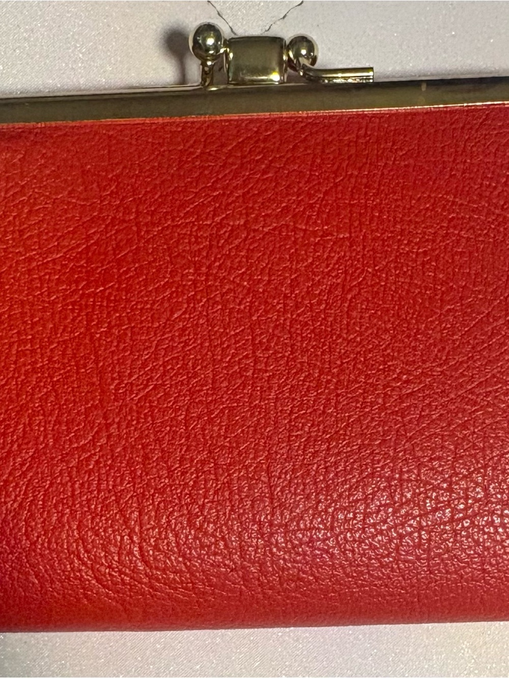 Vintage VTG Lady Buxton Red Pebbled Genuine Leather Kiss Lock Clutch Wallet - Picture 3 of 9